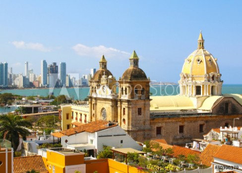 Image de Historic center of Cartagena Colombia with the Caribbean Sea